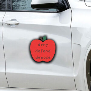 Apple - Deny Defend Depose Sticker ,Car Magnet