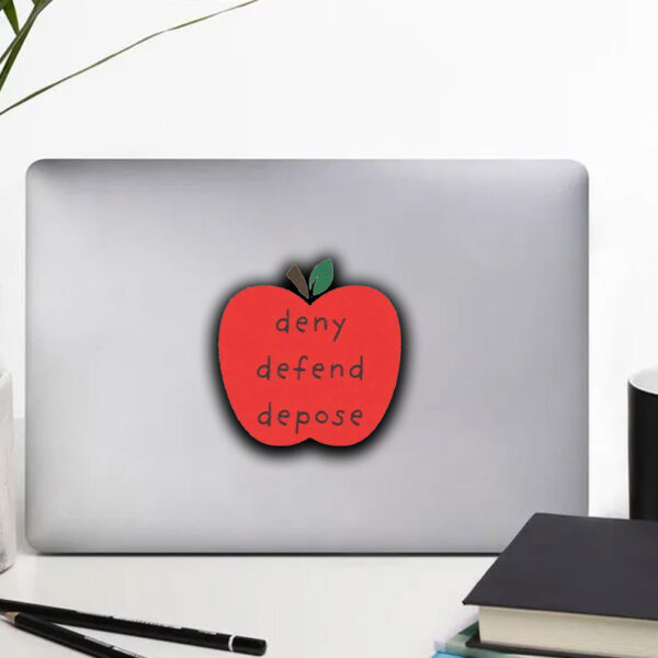 Apple - Deny Defend Depose Sticker ,Car Magnet