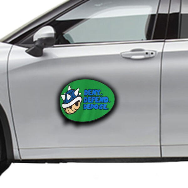 Blue Turtle Shell - Deny, Defend, Depose Sticker ,Car Magnet