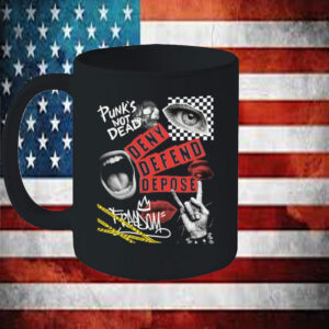 Bold Statement Rebellion Inspired Streetwear ,Deny Defend Depose Punk Mug