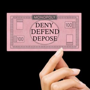 DENY DEFEND DEPOSE Sticker Bundle Monopoly Money