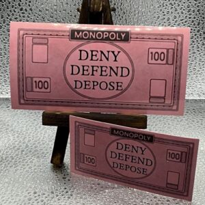 DENY DEFEND DEPOSE Sticker Bundle Monopoly Money