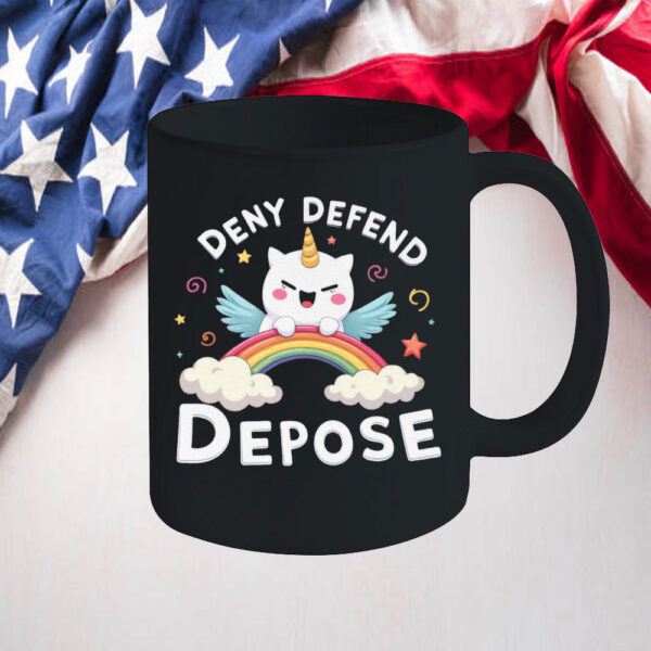 Dark Humor ,Deny Defend Depose Funny Mug