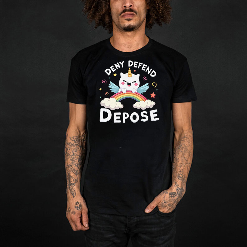 Dark Humor ,Deny Defend Depose Funny T-Shirt