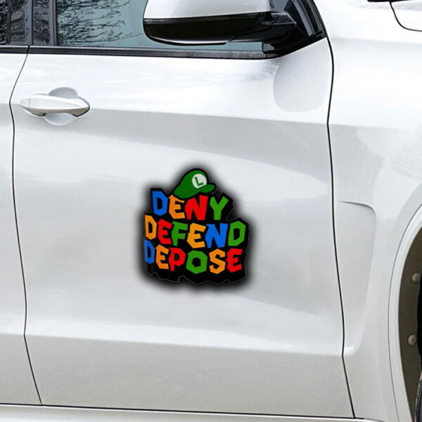 Deny Defend Depose Green Super Bro Hat Sticker ,Car Magnet