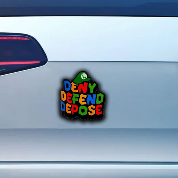 Deny Defend Depose Green Super Bro Hat Sticker ,Car Magnet