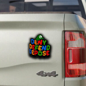 Deny Defend Depose Green Super Bro Hat Sticker ,Car Magnet