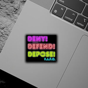 Deny, Defend, Depose neon lights Sticker ,Car Magnet