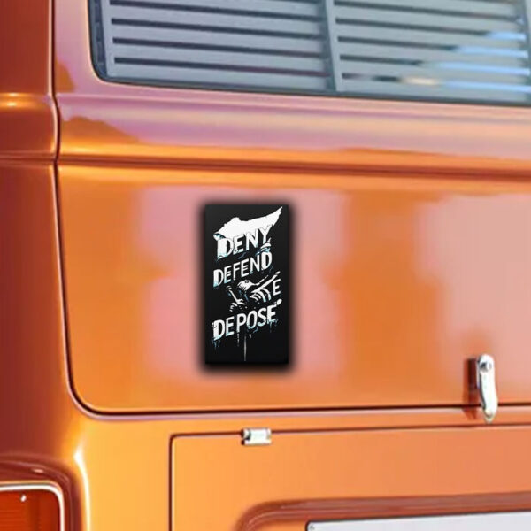 Eat the Rich, Deny Defend Depose Sticker ,Car Magnet