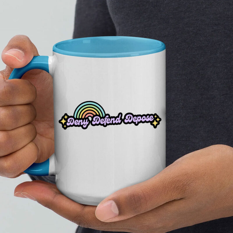 Eat the Rich Rainbow ,Kidcore Deny Defend Depose Mug