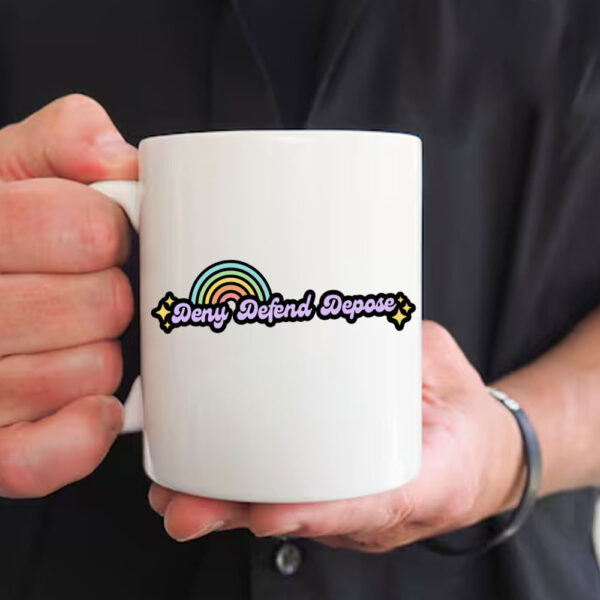 Eat the Rich Rainbow ,Kidcore Deny Defend Depose Mug