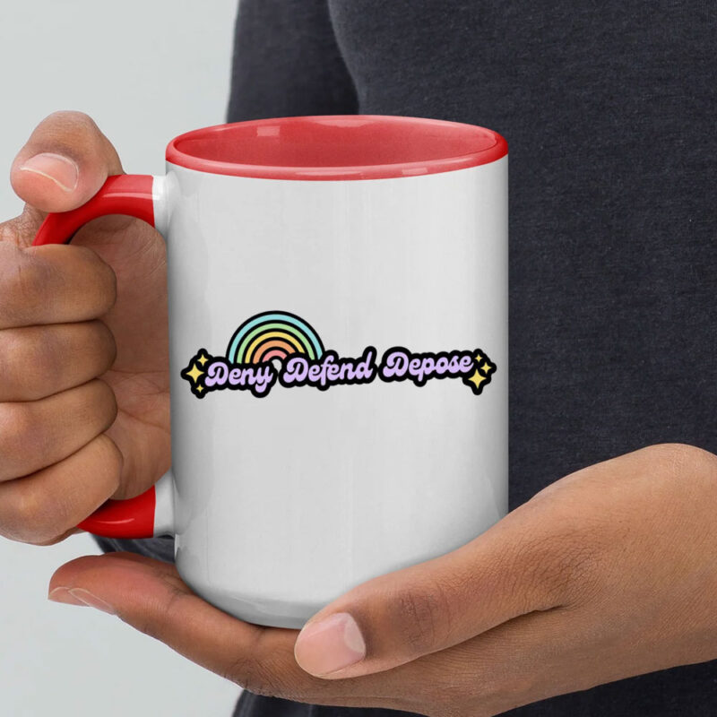 Eat the Rich Rainbow ,Kidcore Deny Defend Depose Mug