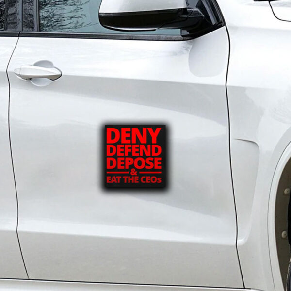 Free Luigi Deny Defend Depose Eat the CEOs Sticker ,Bumper Sticker