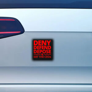 Free Luigi Deny Defend Depose Eat the CEOs Sticker ,Bumper Sticker