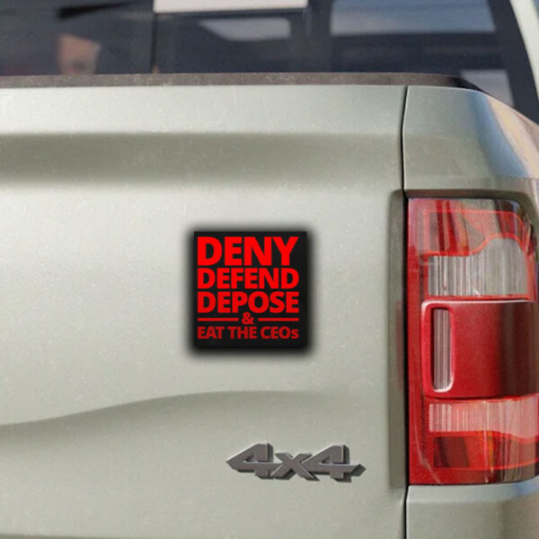 Free Luigi Deny Defend Depose Eat the CEOs Sticker ,Bumper Sticker