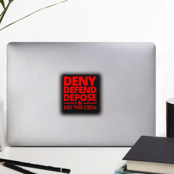 Free Luigi Deny Defend Depose Eat the CEOs Sticker ,Bumper Sticker