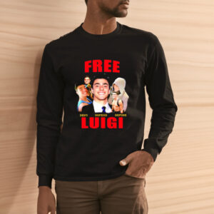 Free Luigi Deny Defend Depose collage T-Shirt2