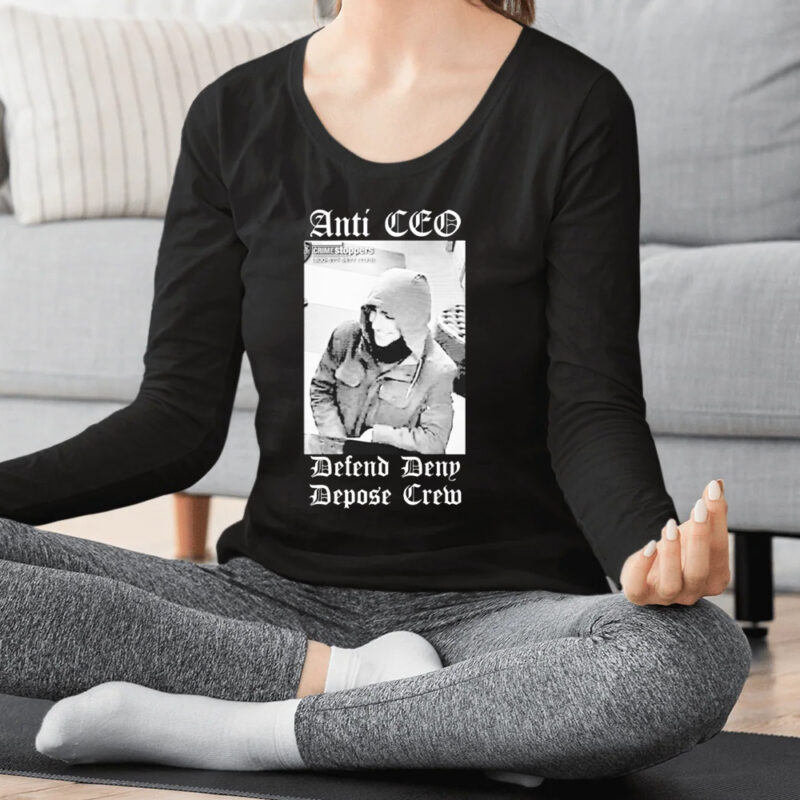 Free Luigi Mangione Anti CEO Defend Deny Depose Crew t-shirt