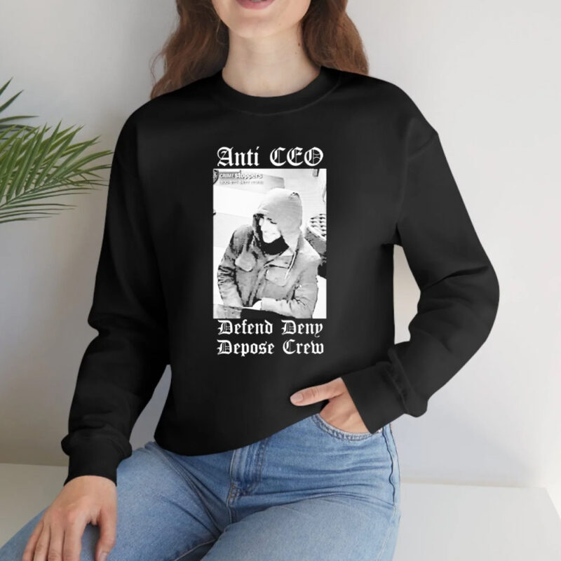 Free Luigi Mangione Anti CEO Defend Deny Depose Crew t-shirt1