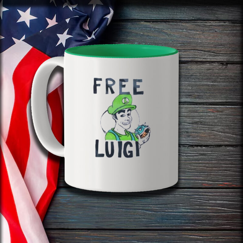 Free Luigi Mangione cartoon Mug1