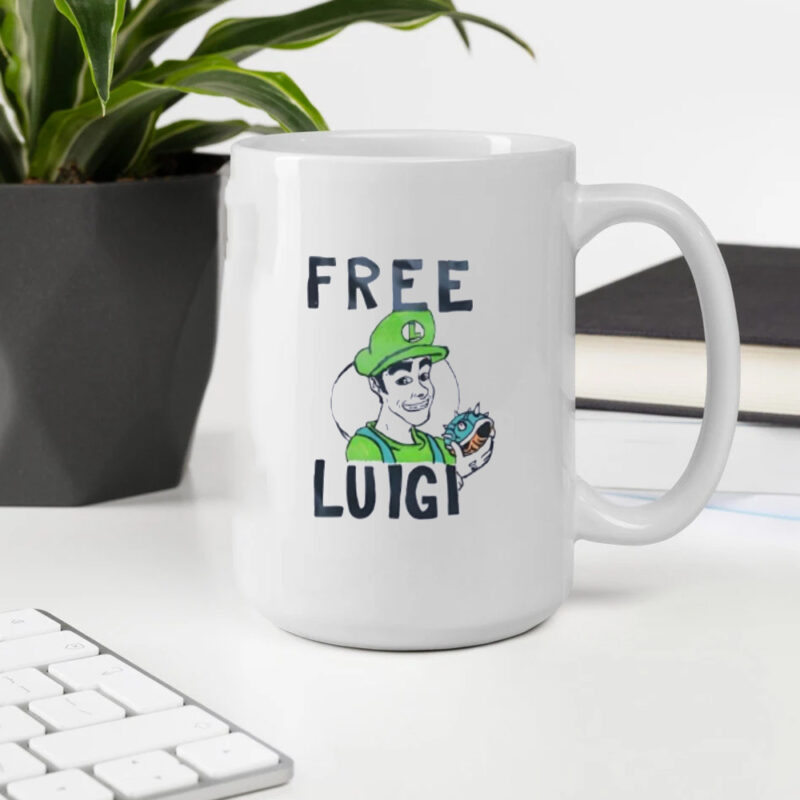 Free Luigi Mangione cartoon Mug2