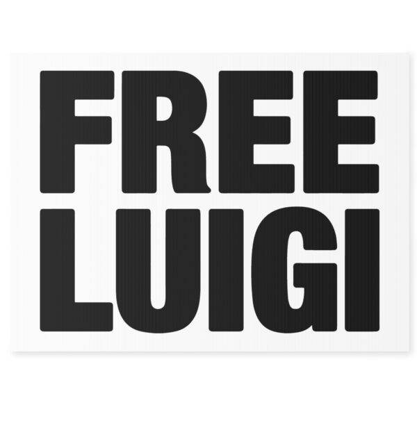 Free Luigi Yard Sign