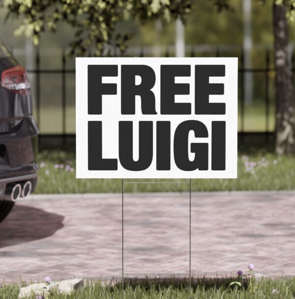 Free Luigi Yard Sign