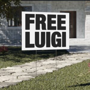 Free Luigi Yard Sign