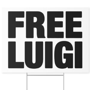 Free Luigi Yard Sign