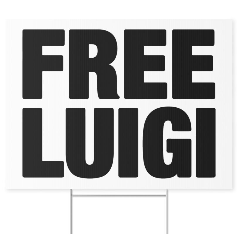 Free Luigi Yard Sign