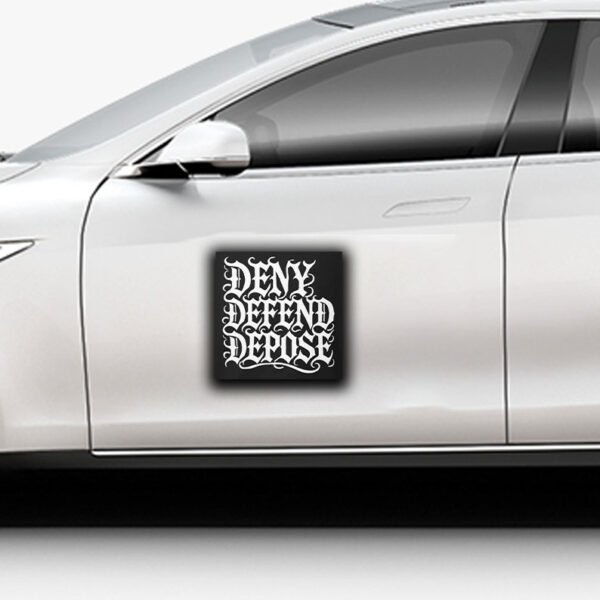 Gothic - Deny Defend Depose Sticker ,Car Magnet