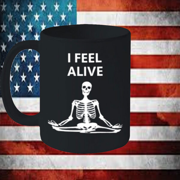 I Feel Alive Skeleton Yoga Mug