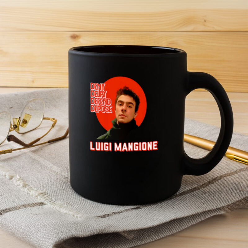 Luigi Mangione Deny Delay Defend Depose Deflect Manifesto free Luigi Mug