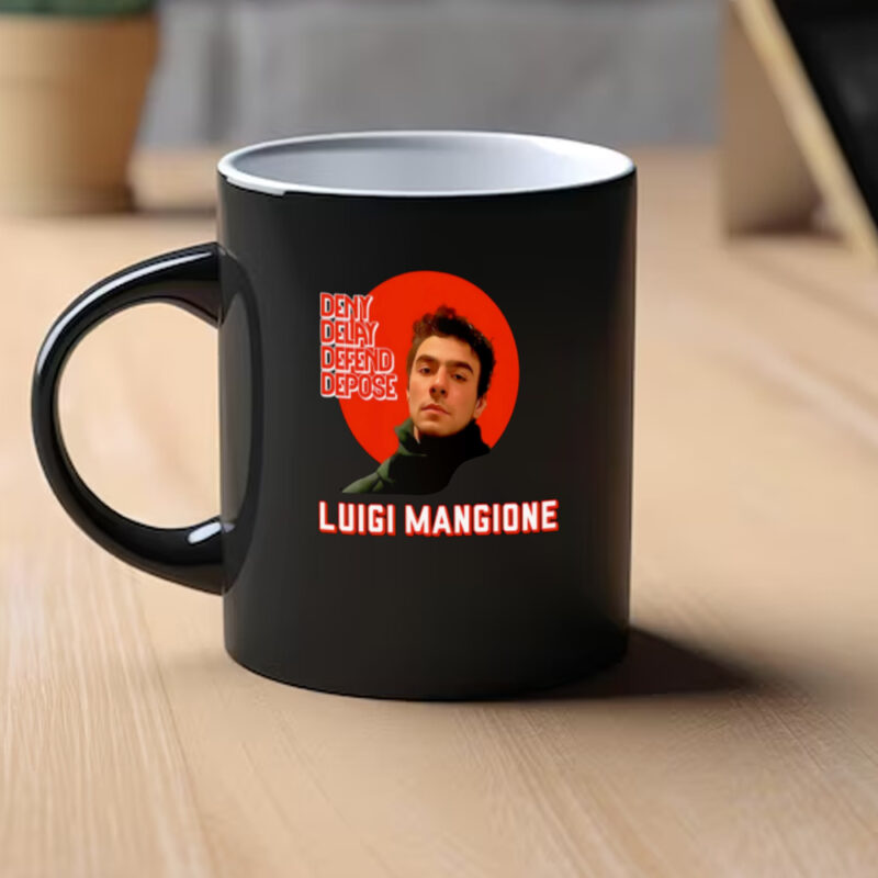 Luigi Mangione Deny Delay Defend Depose Deflect Manifesto free Luigi Mug1