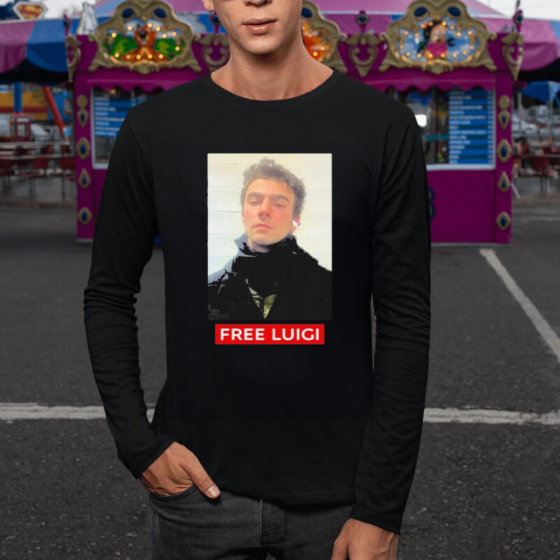 Luigi Mangione Free Luigi Mugshot Photo Face T-Shirts3