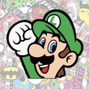 Luigi Peeker Peeking | Super Mario Bros Vide Game Characters Car Decals, Sticker