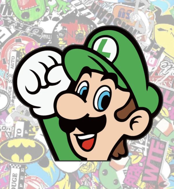 Luigi Peeker Peeking | Super Mario Bros Vide Game Characters Car Decals, Sticker