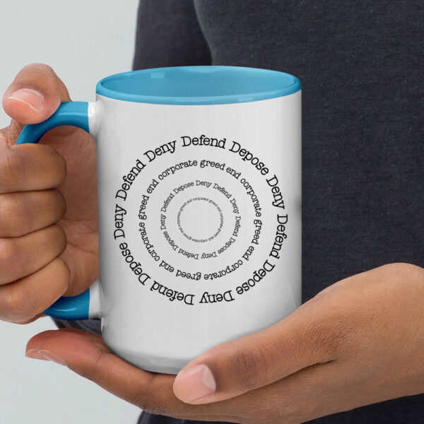 Offcial DENY DEFEND DEPOSE End Corporate Greed Mug