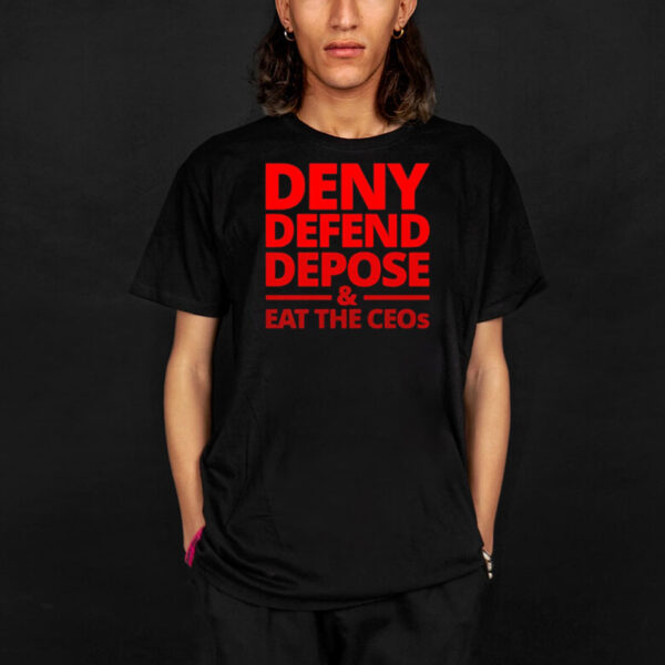 Offcial Free Luigi Deny Defend Depose Eat the CEOs T-Shirt