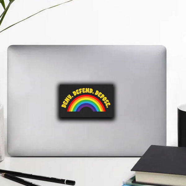 Rainbow Deny Defend Depose Sticker ,Car Magnet