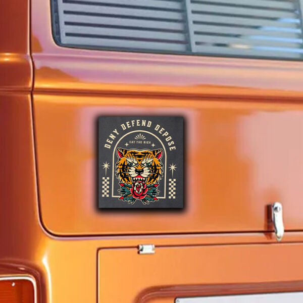 Realism Tiger - Deny Defend Depose Sticker ,Car Magnet