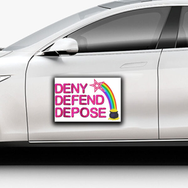 Rebellion Resistance Protest Political Activism ,Deny Defend Depose Sticker ,Car Magnet