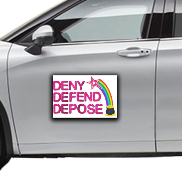 Rebellion Resistance Protest Political Activism ,Deny Defend Depose Sticker ,Car Magnet