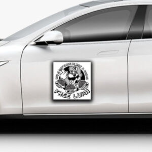 Sele Defense Is Not A Grime Free Luigi ,Deny Defend Depose Sticker ,Car Magnet