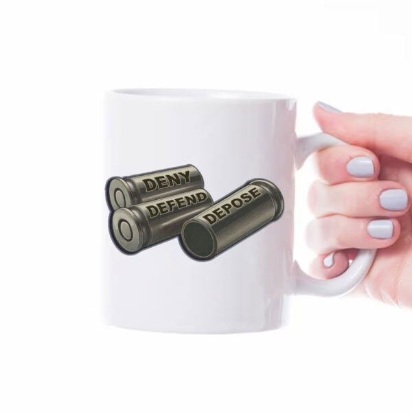 Social Justice, Deny, Defend, Depose, Bullet Shell Statement Mug