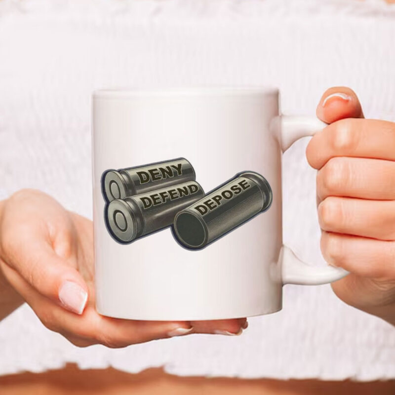 Social Justice, Deny, Defend, Depose, Bullet Shell Statement Mug