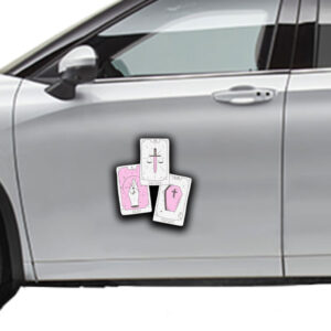 Tarot ,Deny Defend Depose Sticker ,Car Magnet