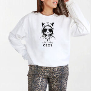 Who's The CEO? ,Cool Cat ,Deny Defend Depose Pullover T-Shirt