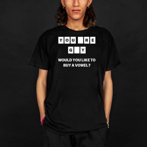 You Are Gay Would You Like To Buy A Vowel T-Shirt