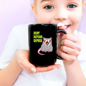 Deny Defend Depose Angry Possum Mug